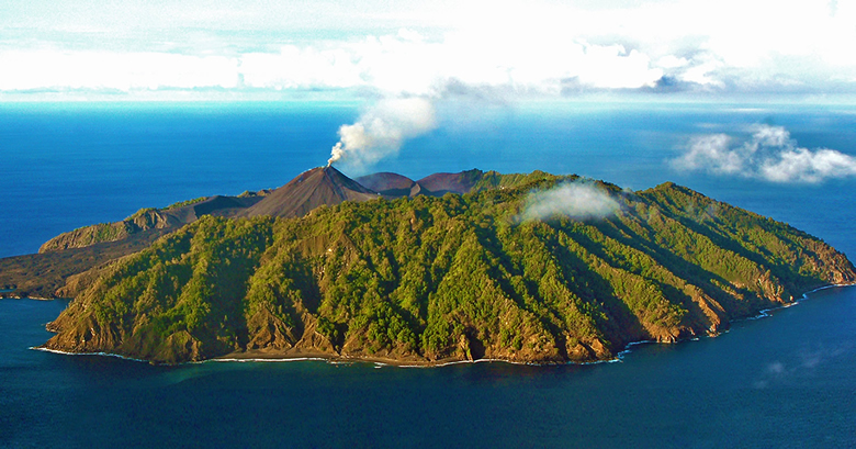 Barren Island volcano in the Andaman basin is active